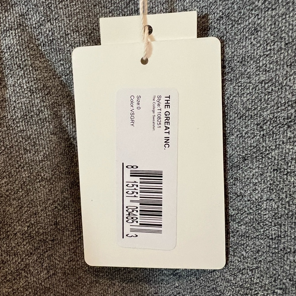 The Great College sweatshirt size 0. Never worn. - Picture 5 of 6